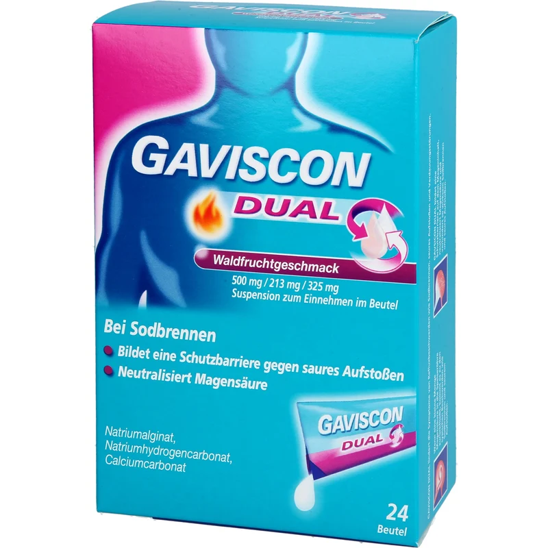 GAVISCON Dual Suspension bei Sodbrennen Waldfruchtgeschmack, 24 St. Beutel