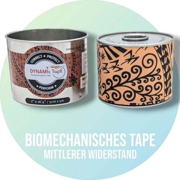 Dynamic Tape – Beige & Black Tattoo – mittlerer Widerstand 5cmx5m