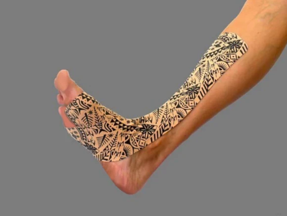 Dynamic Tape – Beige & Black Tattoo – mittlerer Widerstand 5cmx5m