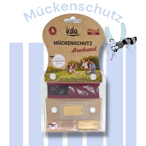 Mückenschutzarmband für Erwachsene, rot