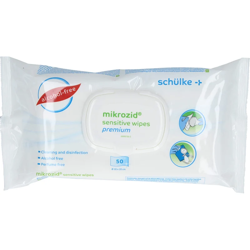 Mikrozid Sensitive Wipes Desinfektionstücher zur reinigenden Desinfektion empfindlicher Flächen und sensibler Medizinprodukte., 50 St. Tücher
