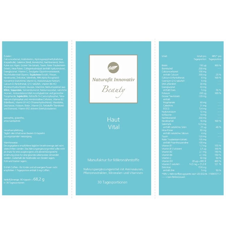 Naturafit Haut Vital, 30X3 St KAP
