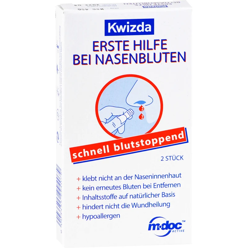 Kwizda Erste Hilfe bei Nasenbluten Nasenstöpsel, 2 St. Tamponaden