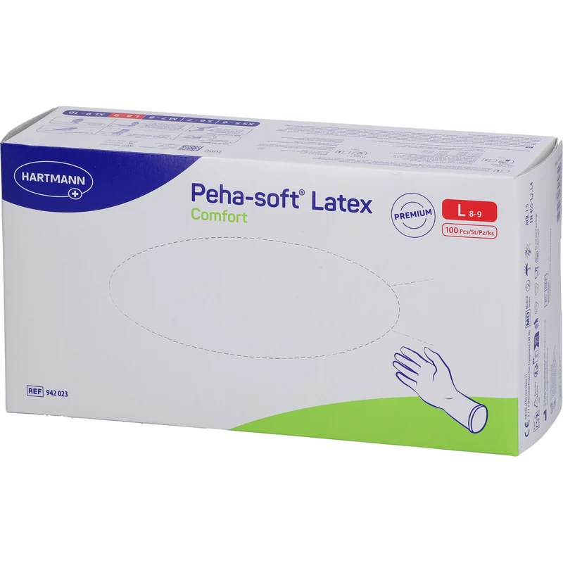 Peha-soft Latex Comfort L Untersuchungshandschuhe unsteril, 100 St. Handschuhe