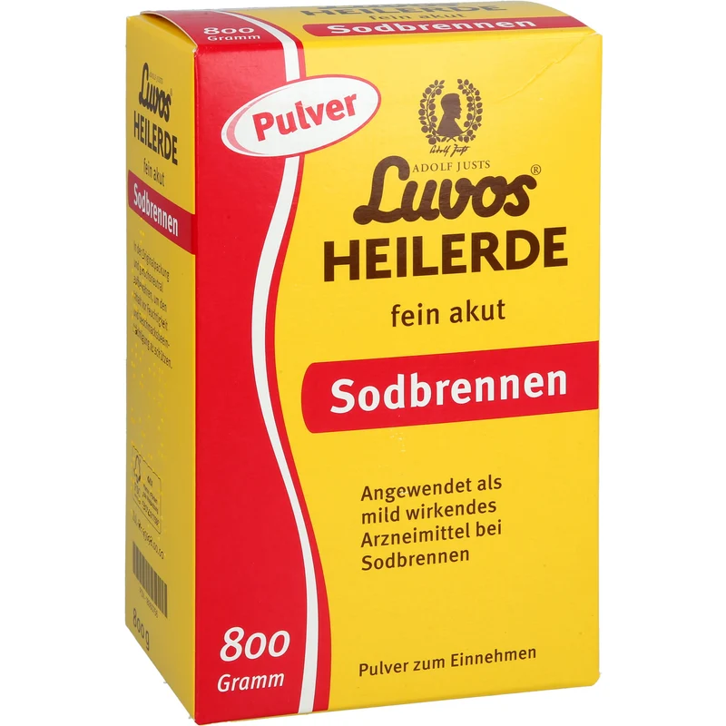 Luvos Heilerde fein akut Pulver zur Einhame bei Sodbrennen, 800 g Pulver