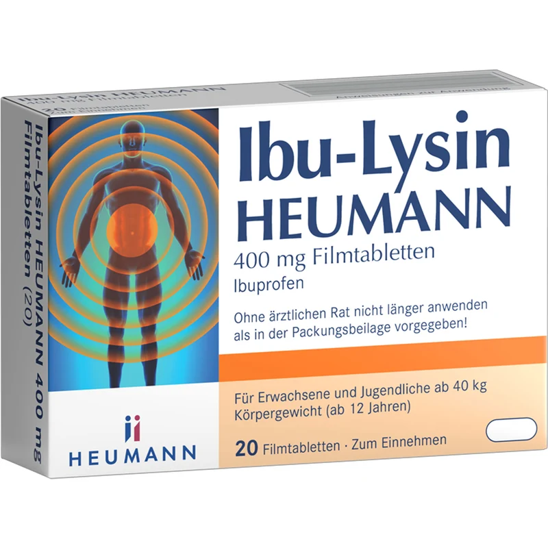 HEUMANN Ibu-Lysin 400 mg Filmtabletten, 20 St. Tabletten