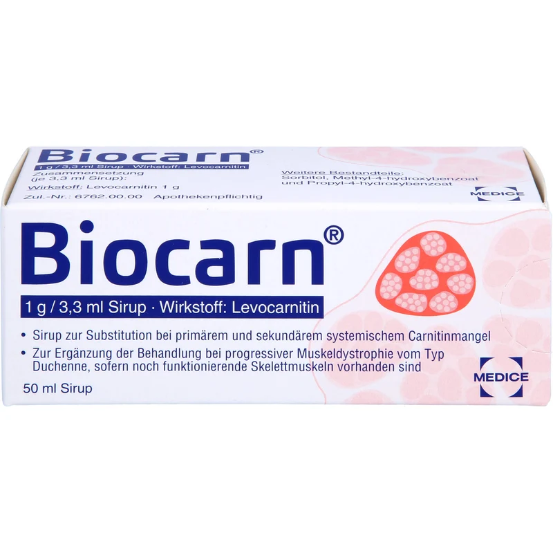 MEDICE Biocarn Sirup bei Carnitinmangel, 50 ml Lösung