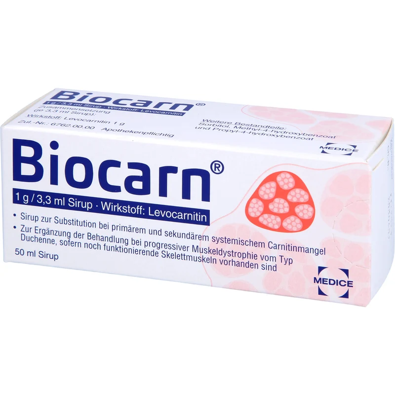 MEDICE Biocarn Sirup bei Carnitinmangel, 50 ml Lösung