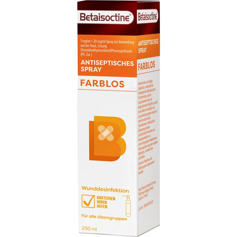 Betaisoctine Antiseptisches Spray farblos, 250 ml Spray