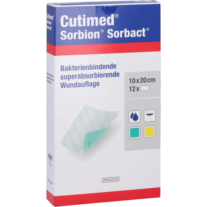 Cutimed Sorbion Sorbact Wundauflage 10 cm x 20 cm, 12 St. Kompressen