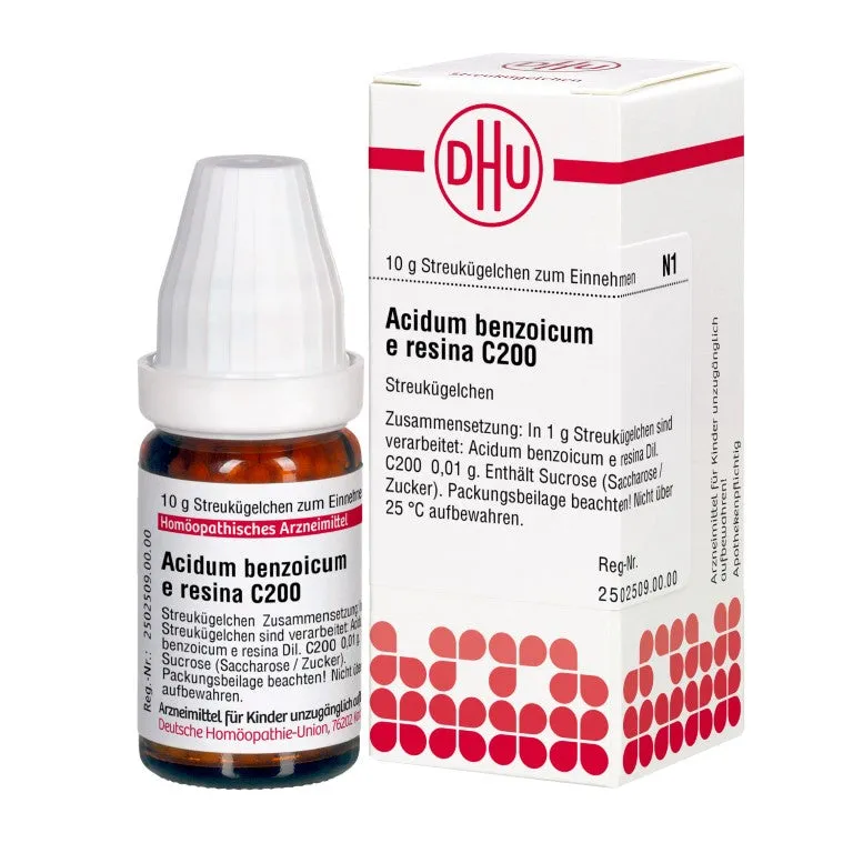 DHU Acidum benzoicum e resina C200 Globuli, 10 g Globuli