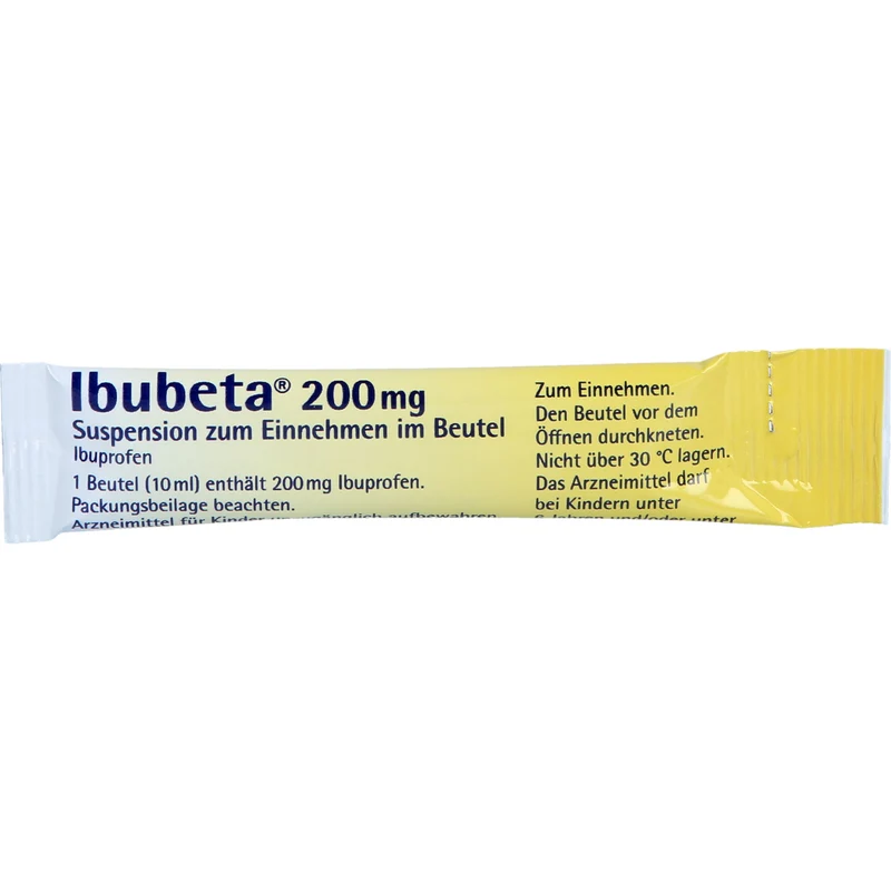 Ibubeta 200 mg Suspension bei Schmerzen oder Fieber, 20 St. Beutel