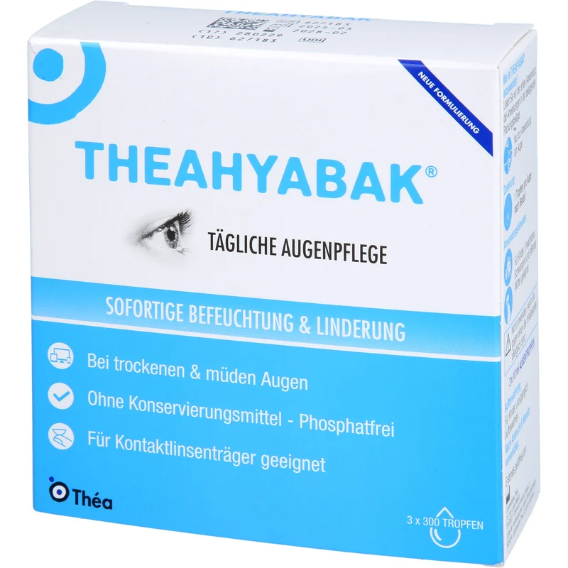 TheaHyabak Augentropfen zur täglichen Pflege bei trockenen Augen, 30 ml Lösung