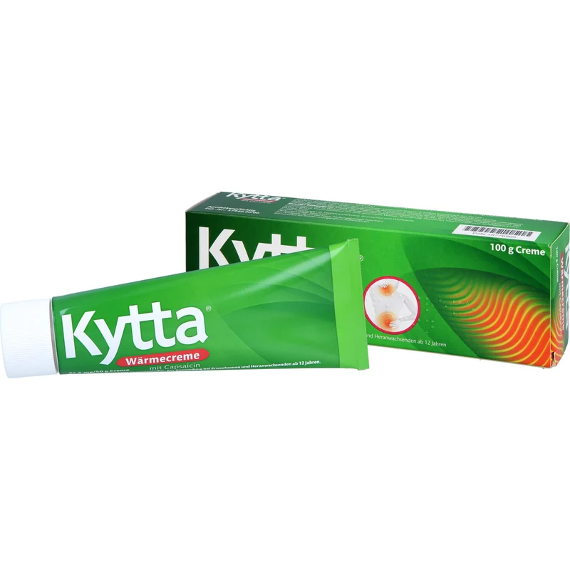 Kytta Wärmecreme mit Capsaicin gegen Muskelschmerzen & Verspannungen, 100 g Creme