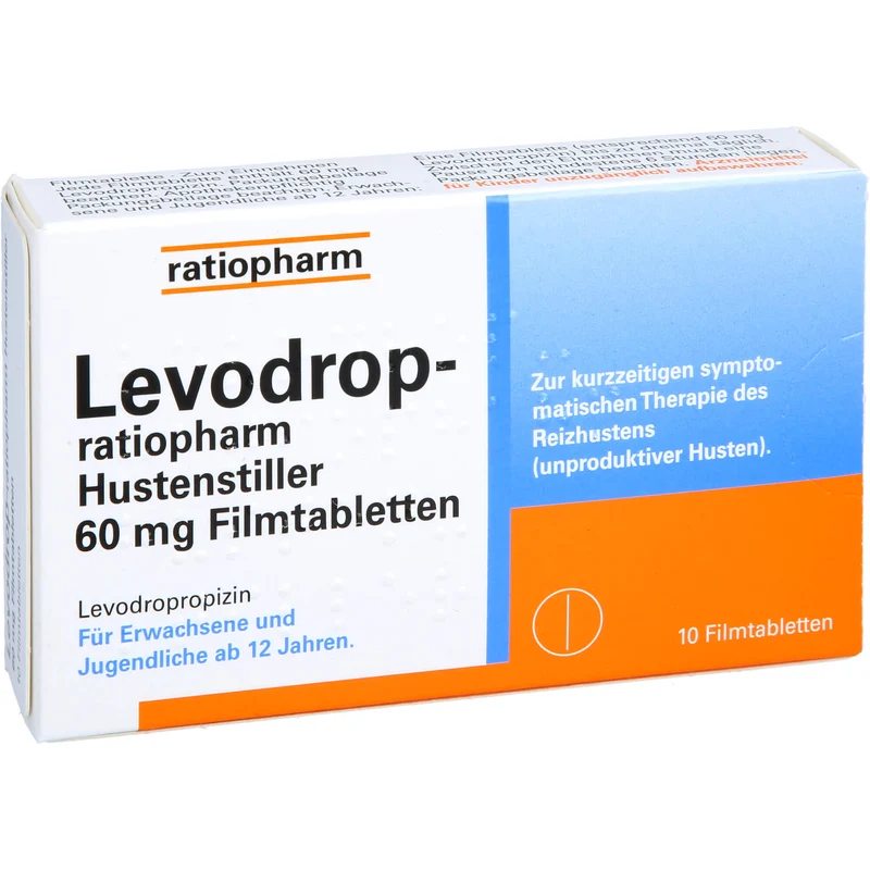 Levodrop-ratiopharm Hustenstiller 60 mg Filmtabletten, 10 St. Tabletten