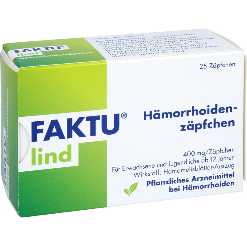 Faktu lind Hämorrhoidenzäpfchen, 25 St. Zäpfchen
