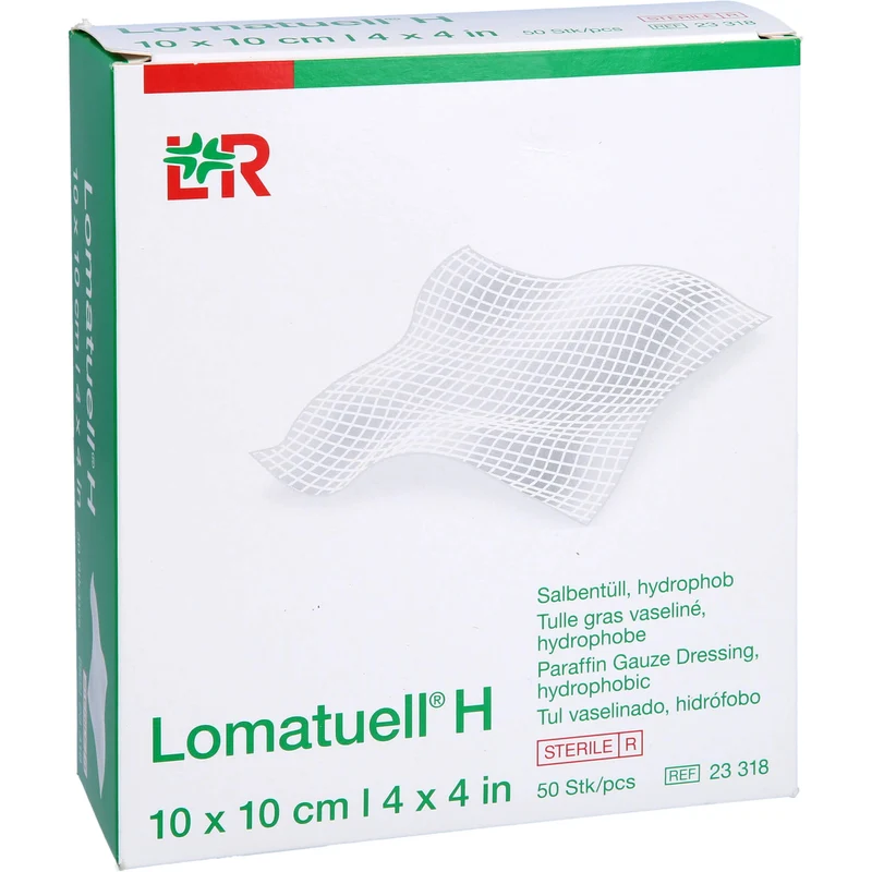 Lomatuell H 10 x 10 cm hydrophober Salbentüll, 50 St. Verband