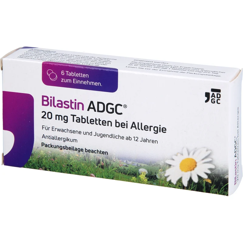 ADGC Bilastin 20 mg Tabletten bei Allergien, 6 St. Tabletten