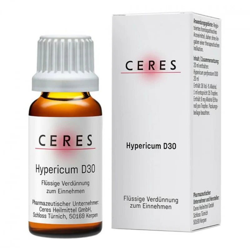 CERES Hypericum D30 flüssige Verdünnung, 20 ml Lösung
