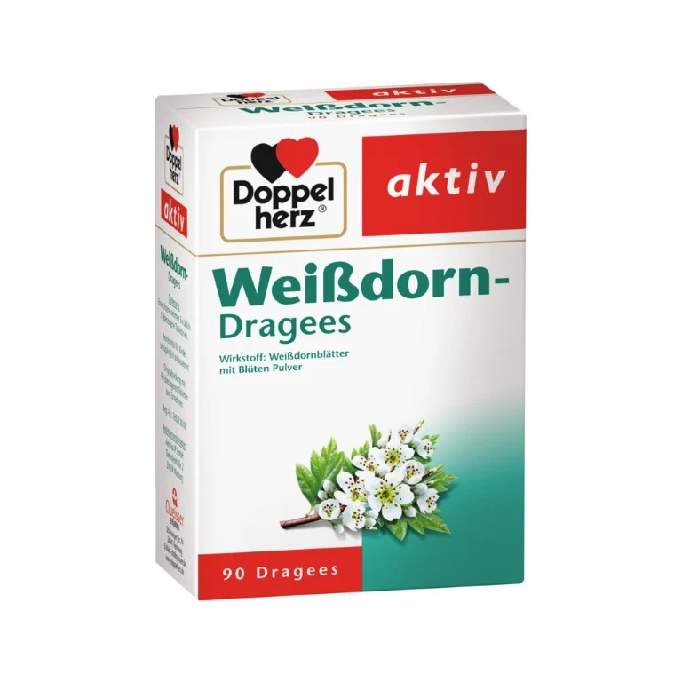 Doppelherz aktiv Weißdorn Dragees zur Unterstützung der Herz-Kreislauf-Funktion, 90 St. Tabletten