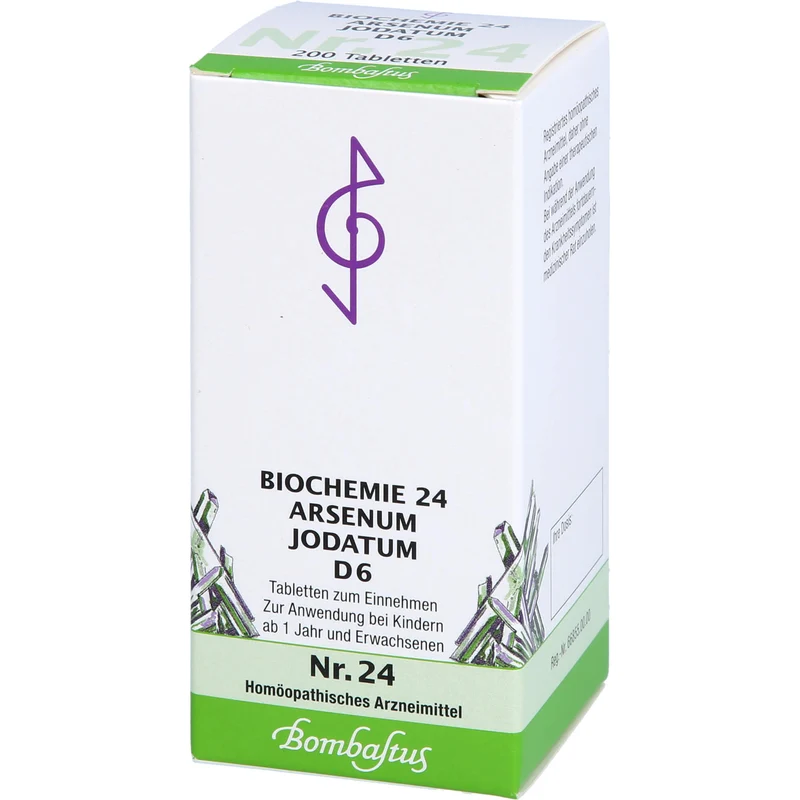 Biochemie 24 Arsenum jodatum Bombastus D6 Tbl., 200 St TAB