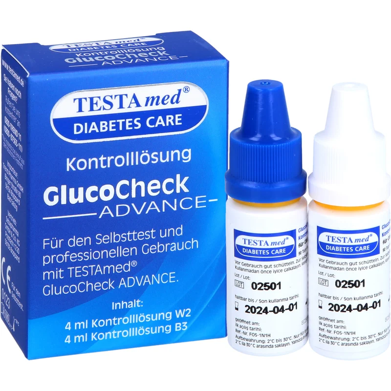 TESTAmed GlucoCheck Advance Kontrolllösung, 4 ml Lösung
