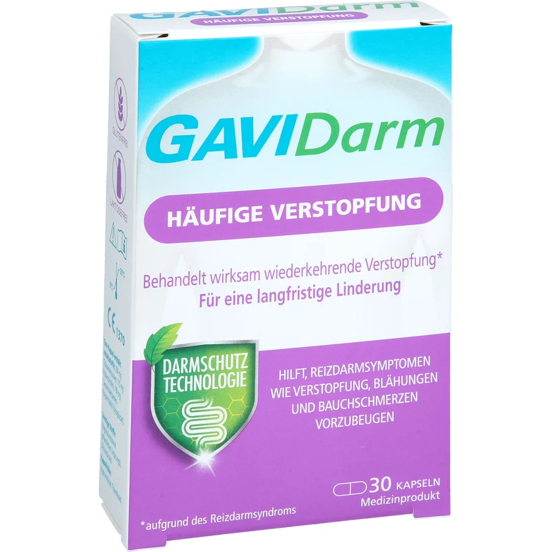 GAVIDarm Häufige Verstopfung Kapseln bei wiederkehrenden Darmbeschwerden, 30 St. Kapseln