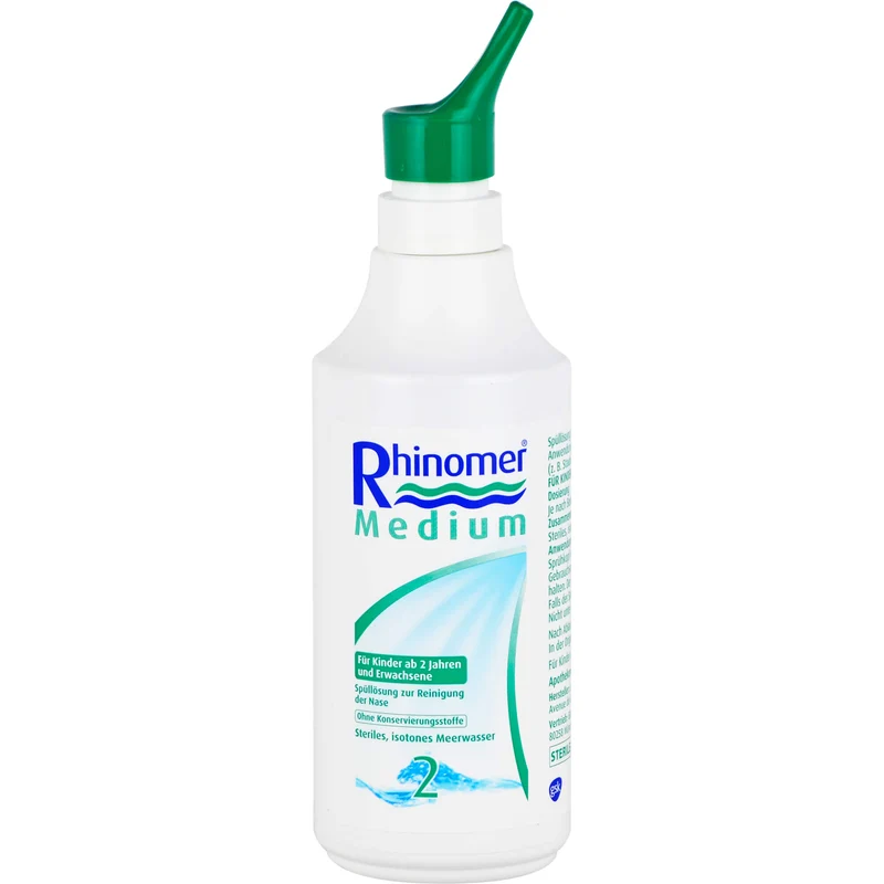 Rhinomer 2 Medium Nasenspray für Erwachsene und Kinder ab 2 Jahren, 135 ml Lösung