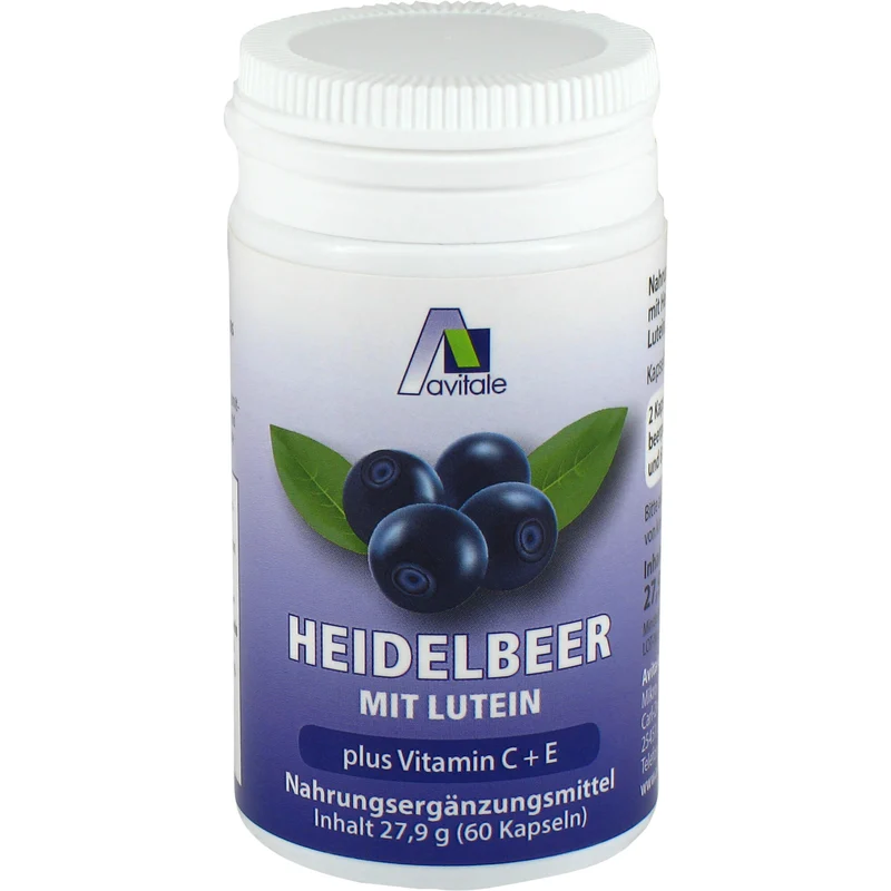 Heidelbeer Kapseln + Lutein + C + E, 60 St KAP