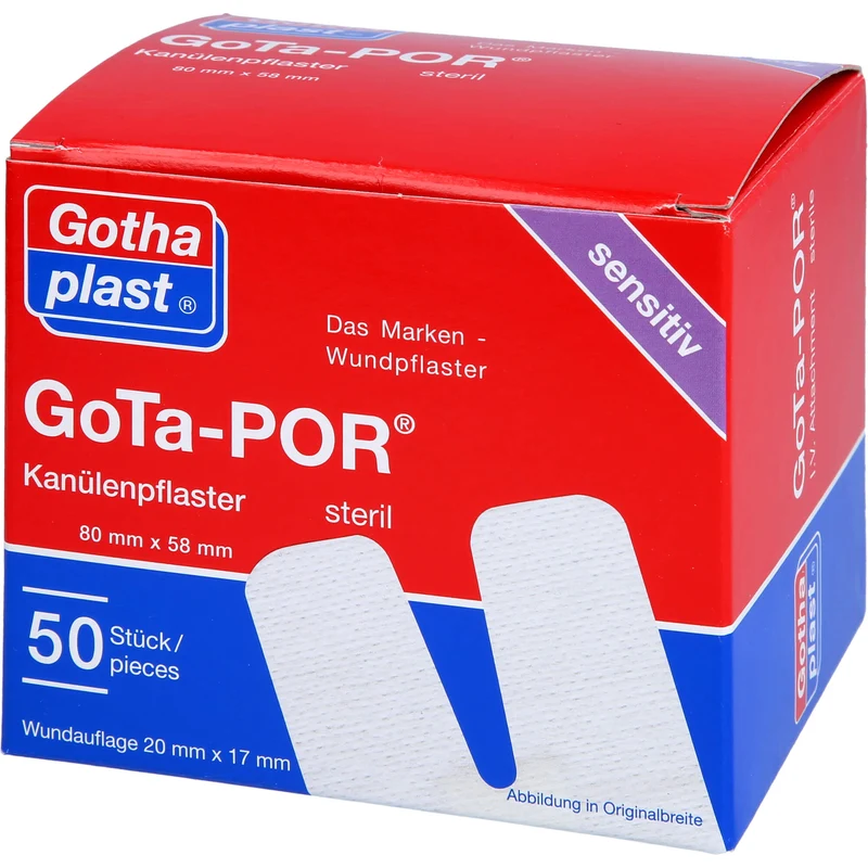 GoTa-POR Kanülenpflaster steril 80mmx58mm, 50 St PFL