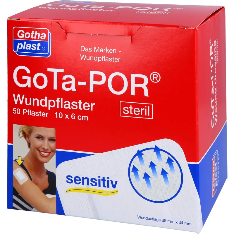 GoTa-POR Wundpflaster steril 100mmx60mm, 50 St PFL