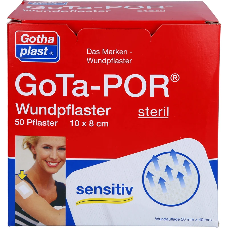GoTa-POR Wundpflaster steril 100mmx80mm, 50 St PFL