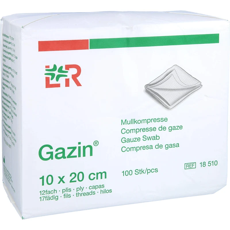 GAZIN Kompresse 10x20cm 12fach OP, 100 St KOM