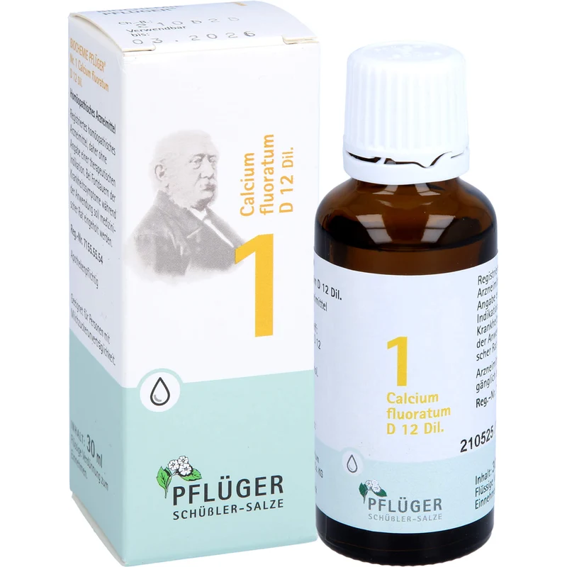 Pflüger Biochemie Nr.1 Calcium fluoratum D12 Dilution, 30 ml Lösung