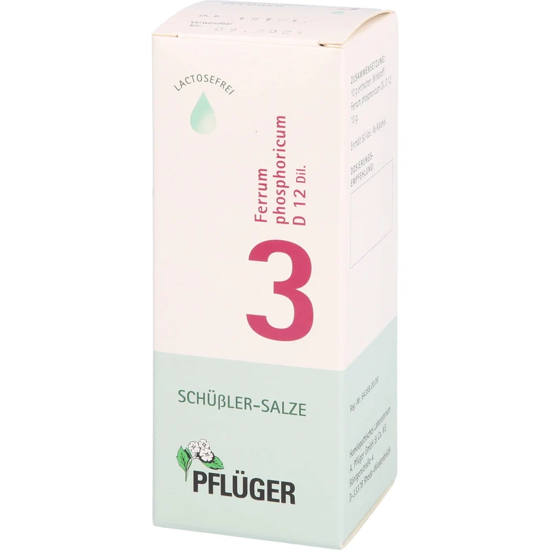 Pflüger Biochemie Nr.3 Ferrum phosphoricum D12 Dilution, 100 ml Lösung