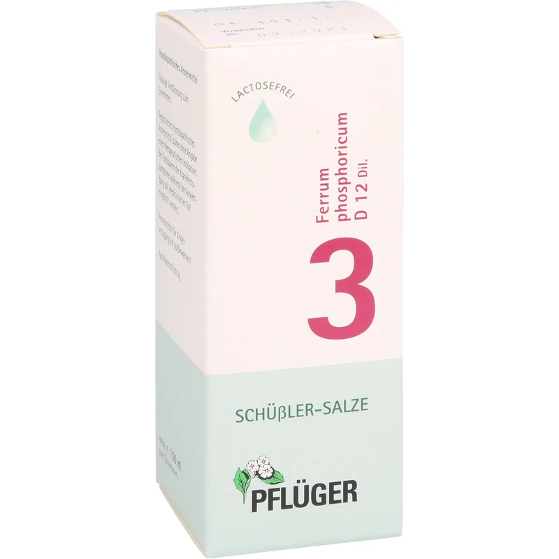 Pflüger Biochemie Nr.3 Ferrum phosphoricum D12 Dilution, 100 ml Lösung