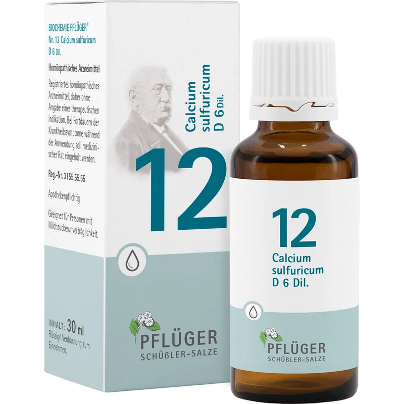 Pflüger Biochemie Nr.12 Calcium sulfuricum D6 Lösung, 30 ml Lösung