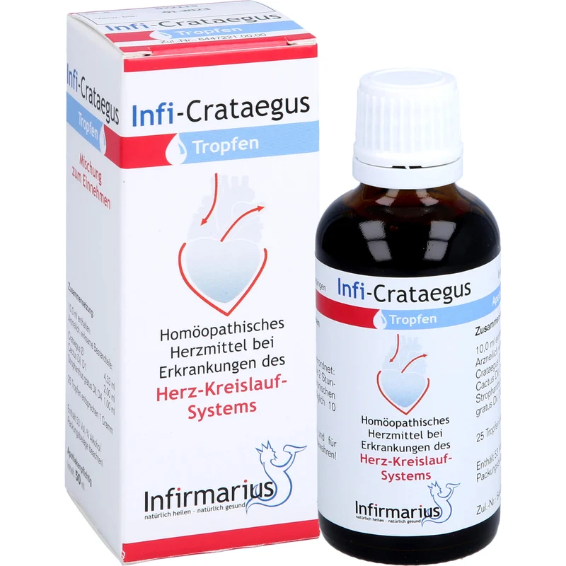 Infi Crataegus Tropfen bei Erkrankungen des Herz-Kreislauf-Systems, 50 ml Lösung