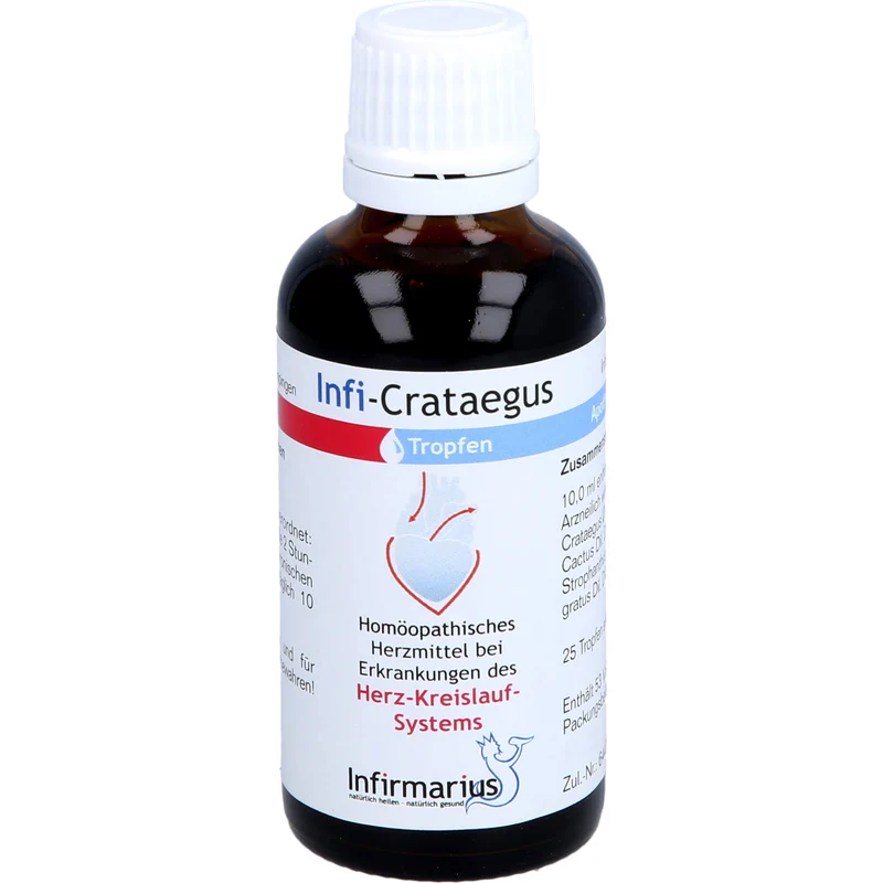 Infi Crataegus Tropfen bei Erkrankungen des Herz-Kreislauf-Systems, 50 ml Lösung