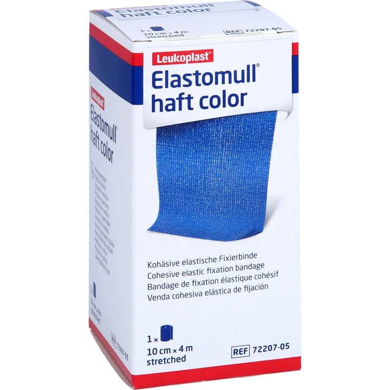 Elastomull haft 4mx10cm color blau, 1 St BIN