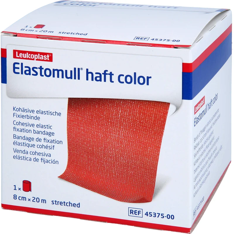 ELASTOMULL HAFT 20MX8cm color rot, 1 St BIN