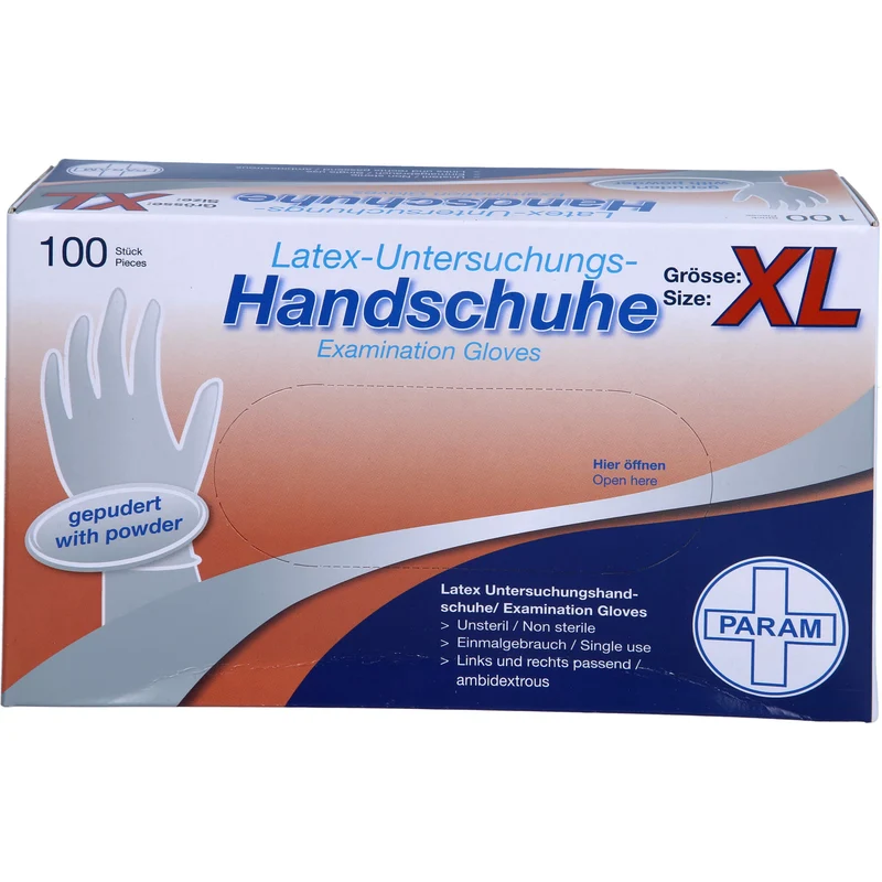 Einmal Handschuhe Latex gepudert XL, 100 St HAS
