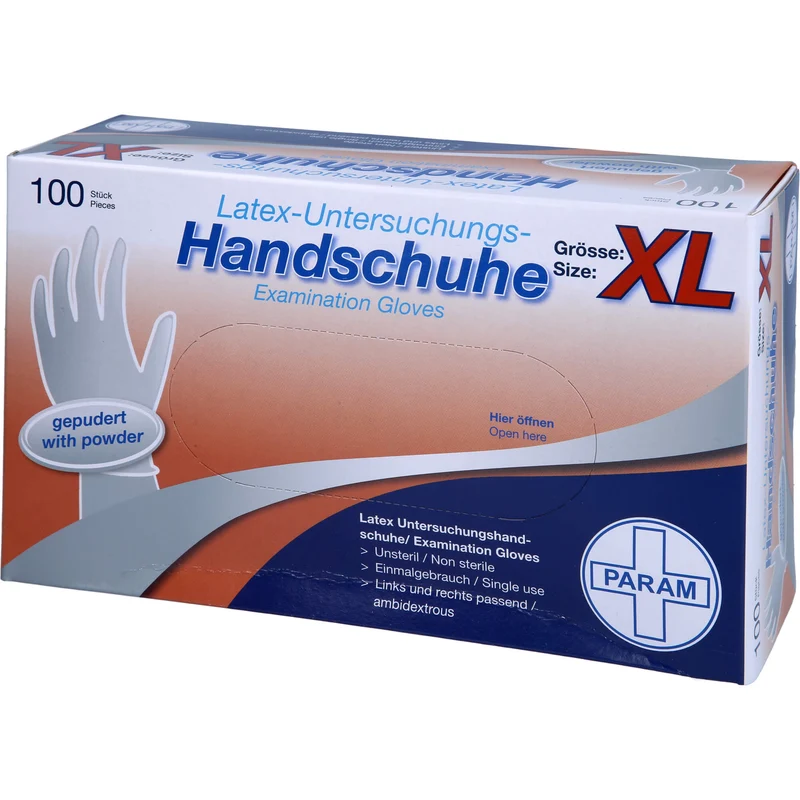 Einmal Handschuhe Latex gepudert XL, 100 St HAS