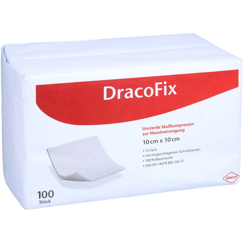 DRACOFIX OP KOM unsteril 10x10 12fach, 100 St KOM