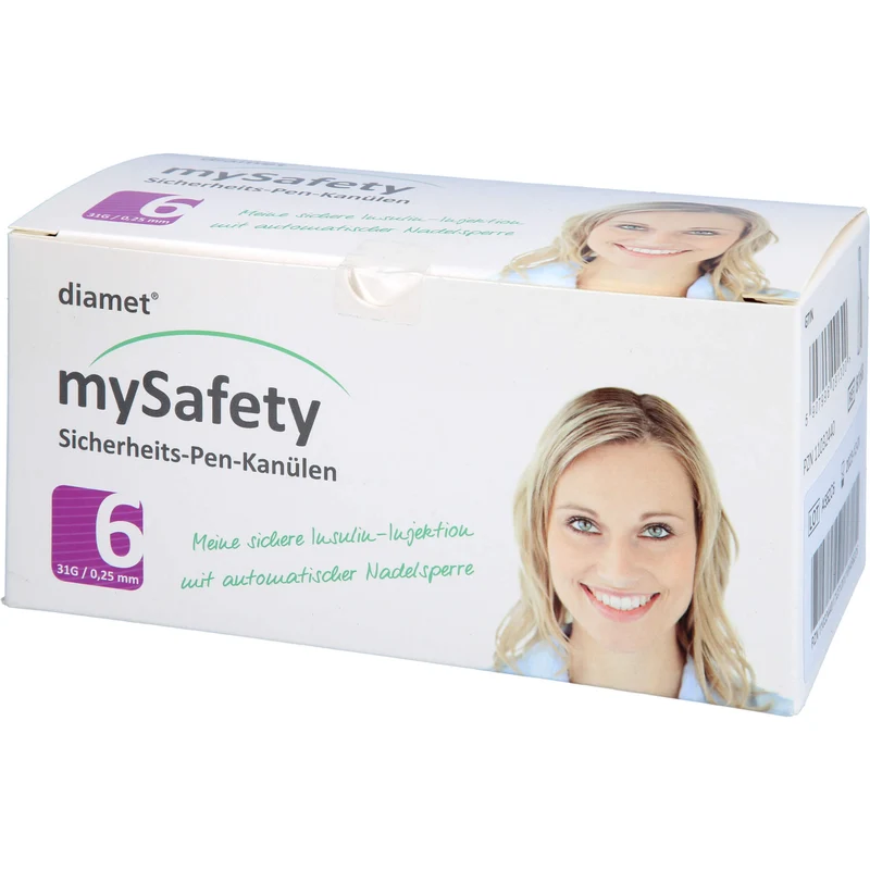 diamet mySafety Sicherheits-Penkan. 31G 0,25x6mm, 100 St KAN