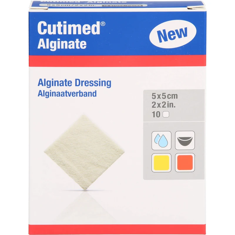 Cutimed Alginate 5x5cm Alginatkompresse, 10 St KOM
