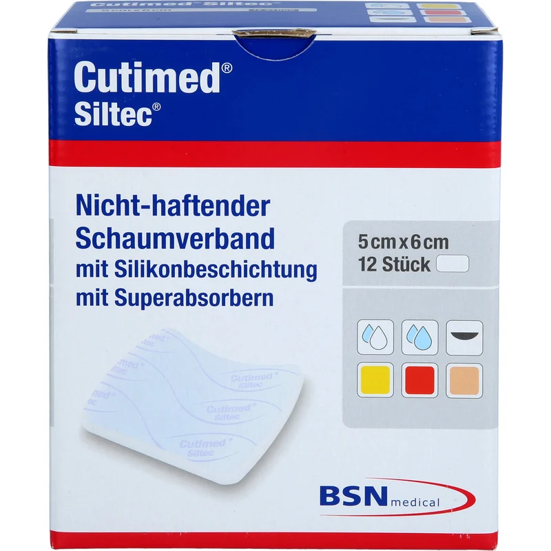 Cutimed Siltec 5x6cm, 12 St KOM