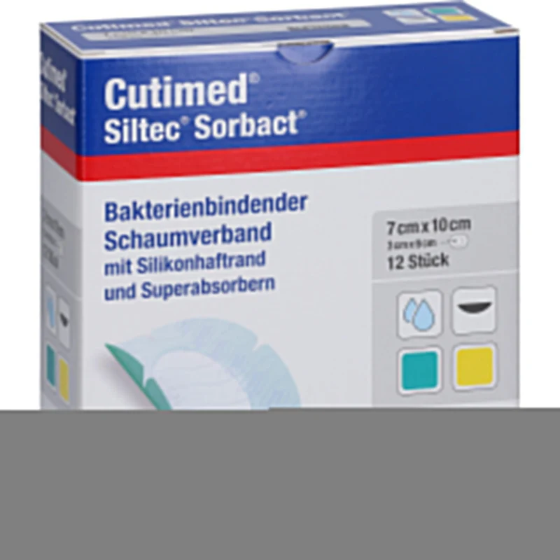 CUTIMED Siltec Sorbact B PU-Verb.7x10cm Oval, 12 St KOM