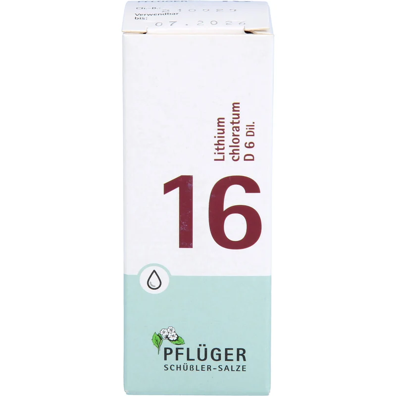Pflüger Biochemie Nr.16 Lithium chloratum D6 Dilution, 30 ml Lösung