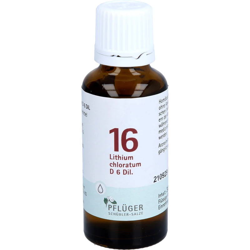 Pflüger Biochemie Nr.16 Lithium chloratum D6 Dilution, 30 ml Lösung